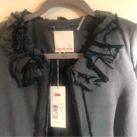 Rebecca Taylor women’s jacket size 10 new with tags gray and black work to date - Picture 6 of 11
